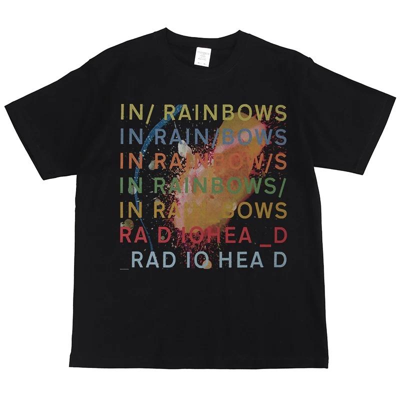 Radiohead Rock Band Print American Street Hip Hop Vintage Black Short Sleeve TShirt Unisex 2XL