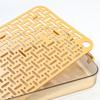 Double Layer Water Drainage Tea Tray with 2 Handle Decorative Fashionable Water Drainage Tea