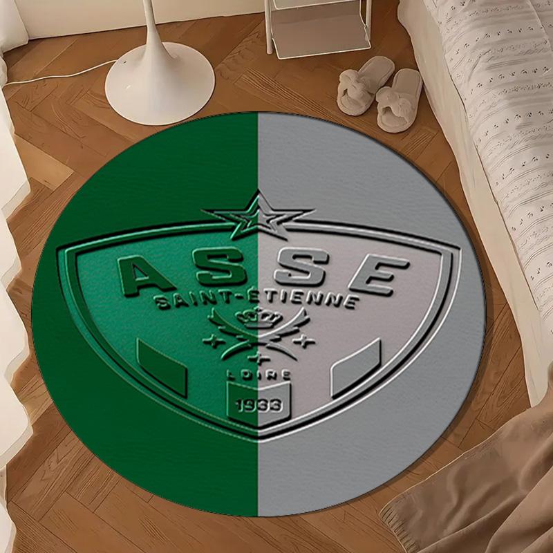 Asse Saint-etienne Crest Round mat Home Decor, Chair rug For livingroom,Bedroom, doormat home decor Birthday Gift Christmas Gifts