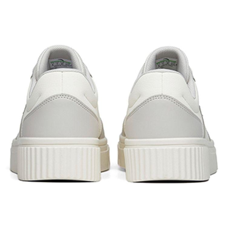 Anta Lifestyle Series Biscuit Shoes Versatile Non-Slip Shock Absorbing Durable Low-Top Skate Shoes Men sneaker White Gray 912358005-1