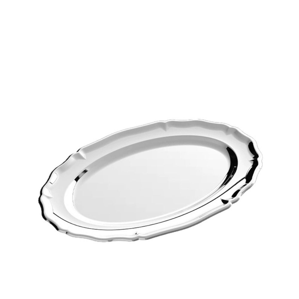 Mirror Face Cake Tray Stainless Steel Jewelry Storage Plate New Storage Plate Home Decoration