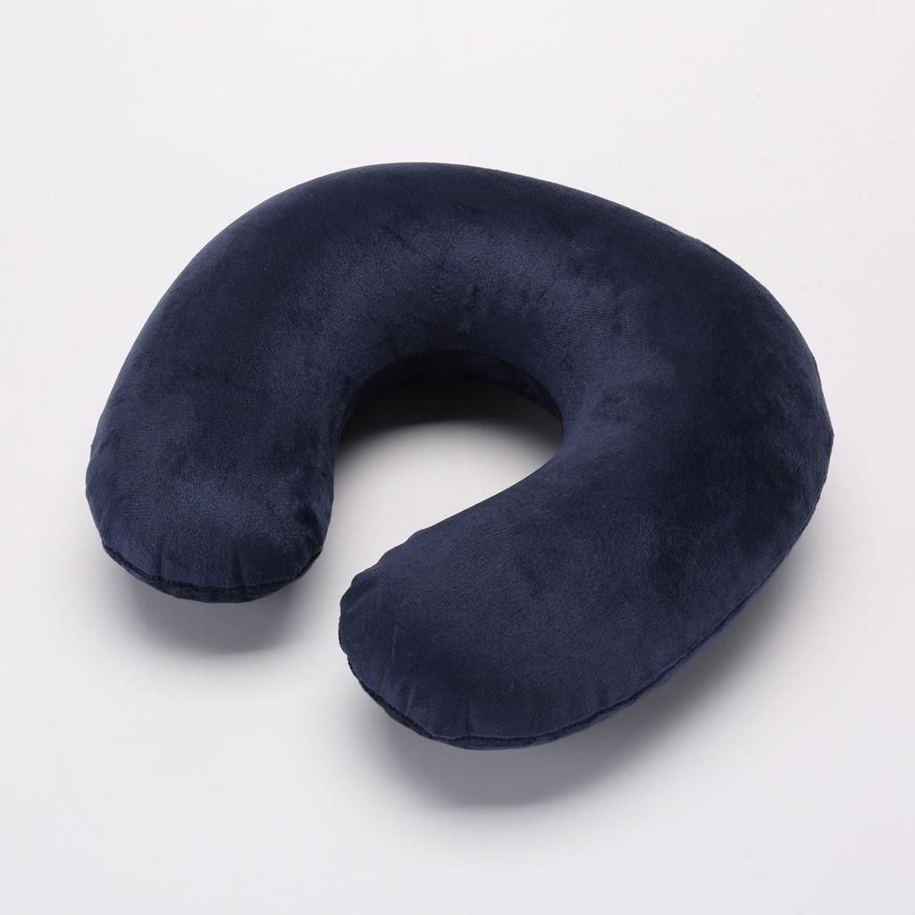 Promotional Inflatable U-Shaped Travel Neck Pillow with Plush Outerwear