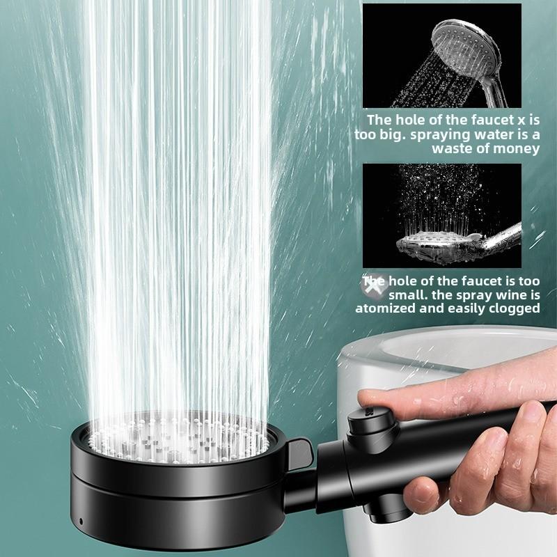 Super Powerful Plastic Showerhead with Pressure Hose Bath Heater for Home Bathroom Use Faucet Accessories