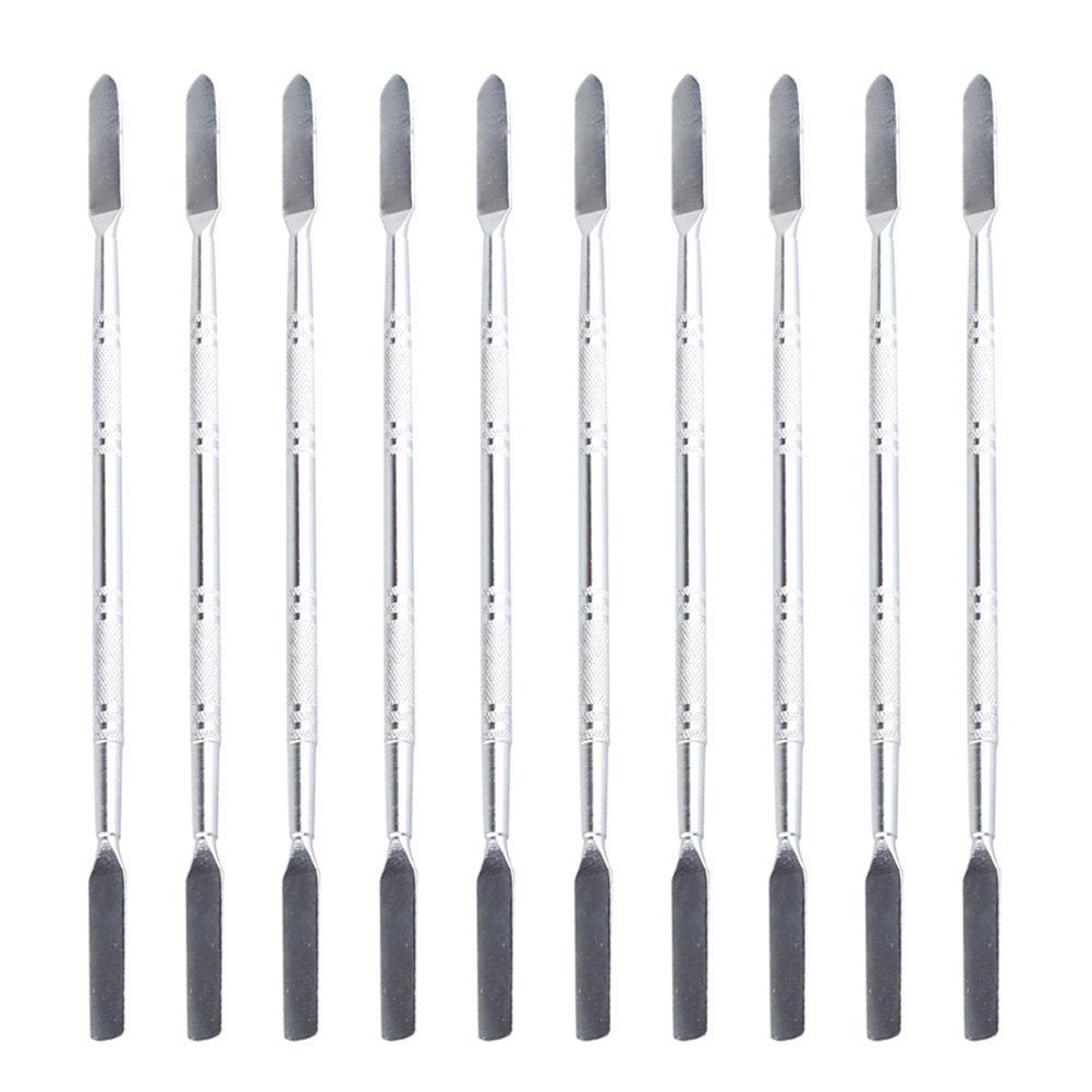 10Pcs Ergonomic Spudger Tools Stainless Steel Dual-Tip Pry Stick for Smartphone Tablet Laptop Electronics Repair Opening Tool