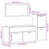 3 piece bathroom furniture set reclaimed wood look engineered wood