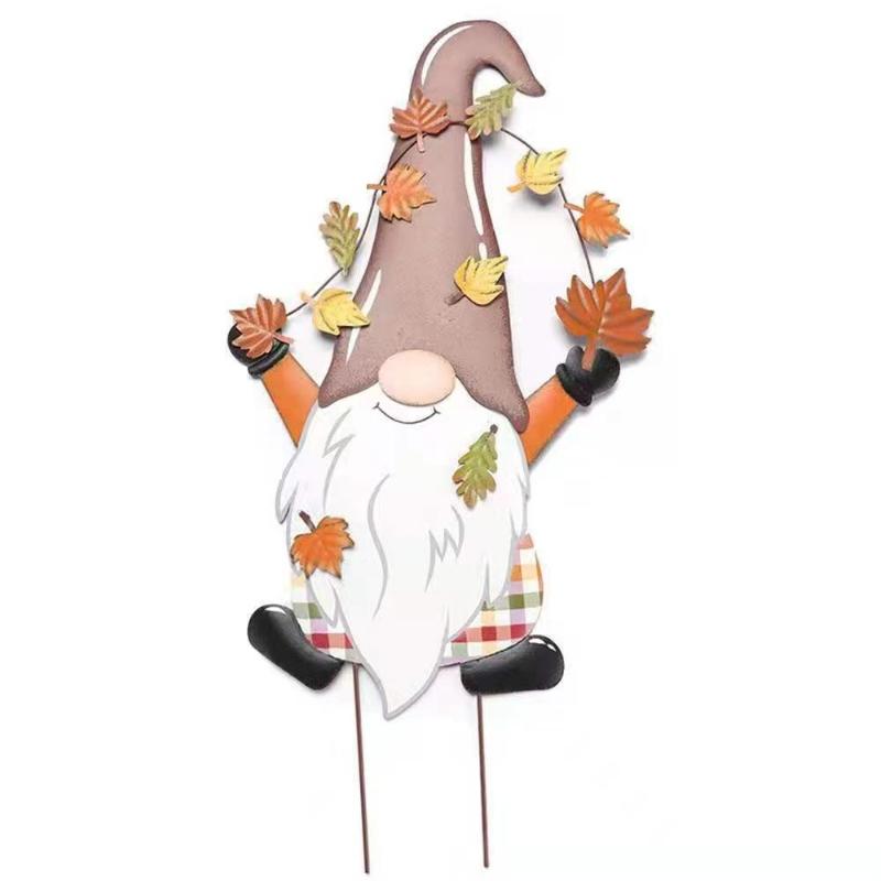 Garden Decor for Outside, Gnomes Iron Decoration Plugin for Decor, Yard Art Stakes for Lawn Backyard Porch Garden Decorations