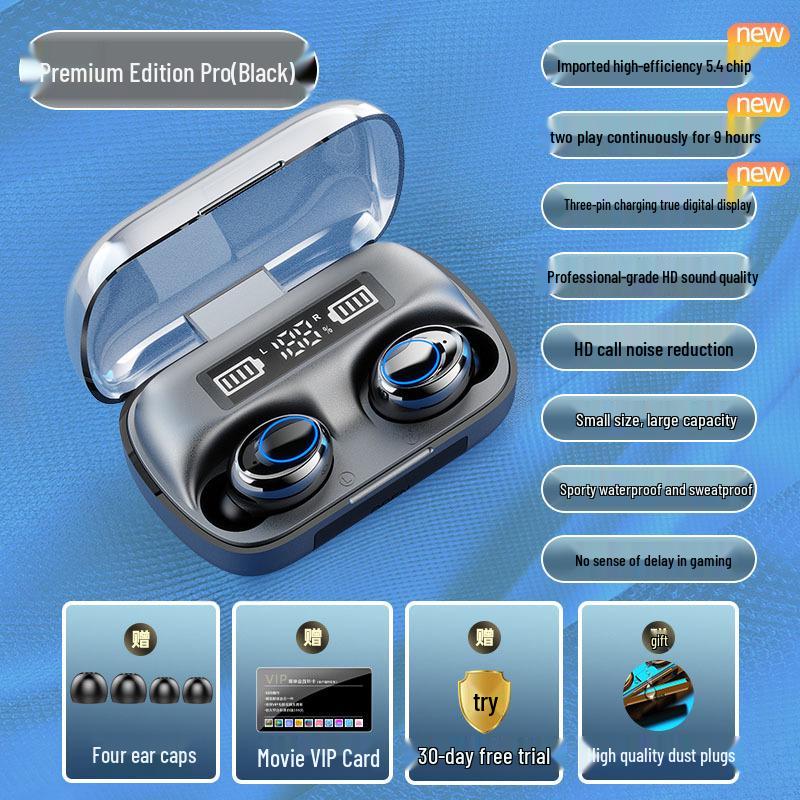 2025 True Wireless Noise-Cancelling In-Ear Bluetooth Earphones for Men & Women - High Sound Quality & Long Battery Life