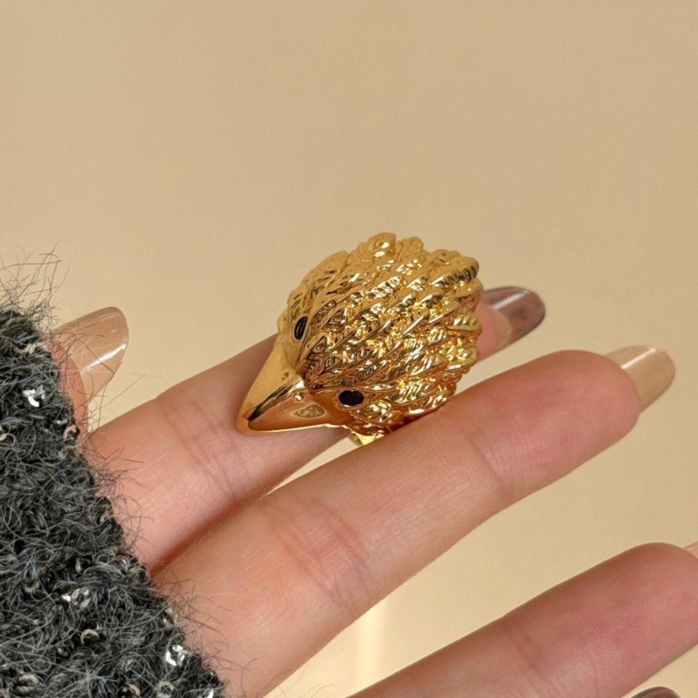 Punk Exaggerated Ring Cool Chunky Ring Creative Eagle Shape Ring  Decoration