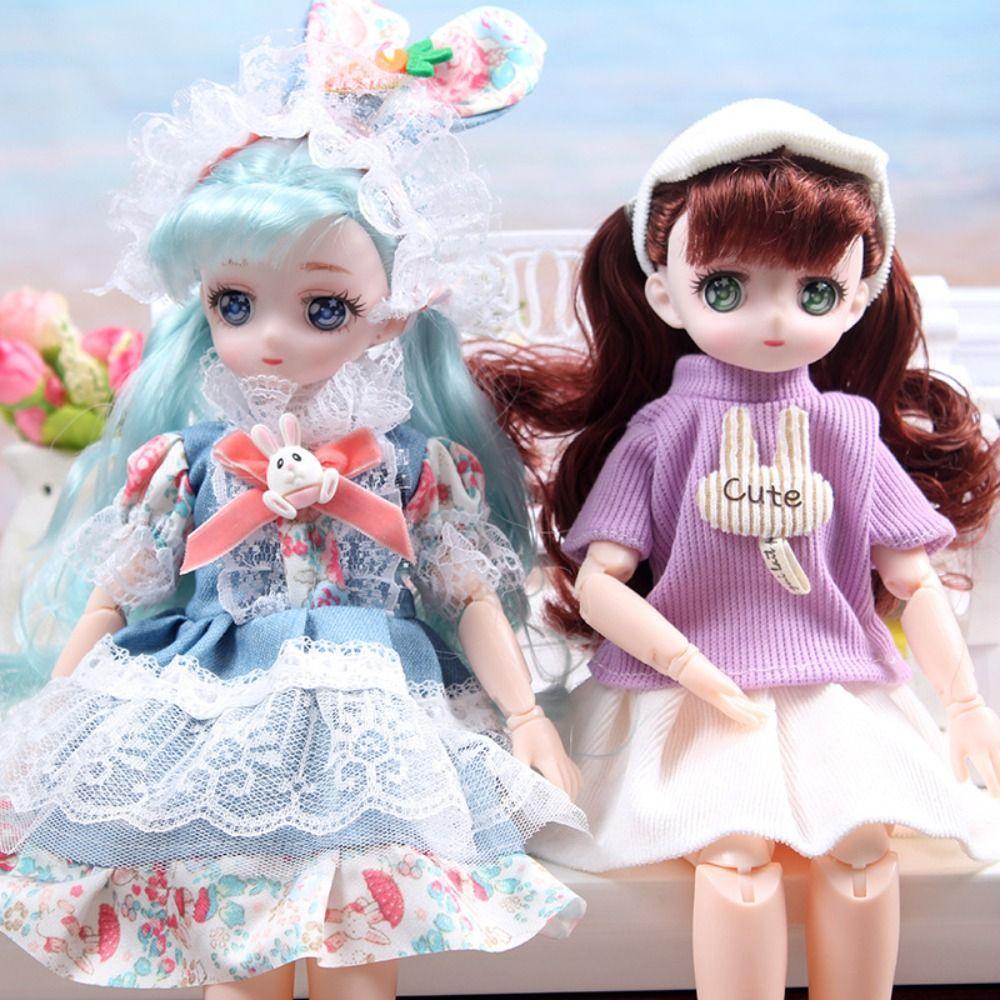 Kle opp 30 cm Bjd-dukke med klær 30 cm artikulerte leker DIY hengslet dukke Barn