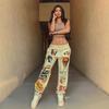 Women Sweat Pant Harajuku Butterfly Skull Printed Trousers Jogger Drawstring Cargo Pant Loose Streetwear Casual Sweatpant