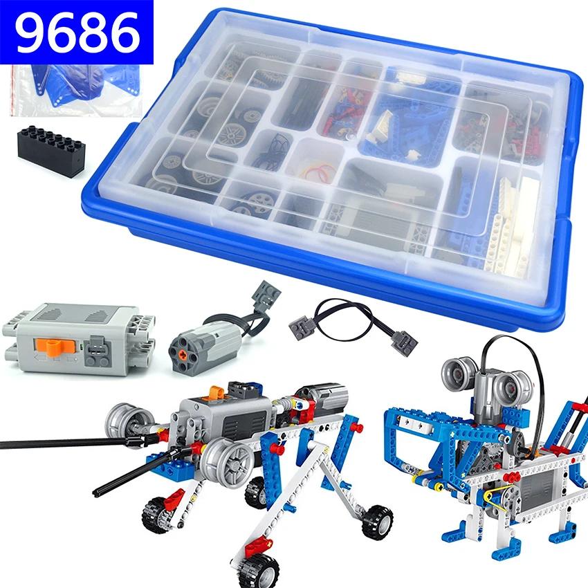 Moc Technische Rad Zahnrad Teile Set Technologie DIY Bausteine Ziegel Zubehör Pädagogisch Kraftfunktion 9686 Kinder Leduo