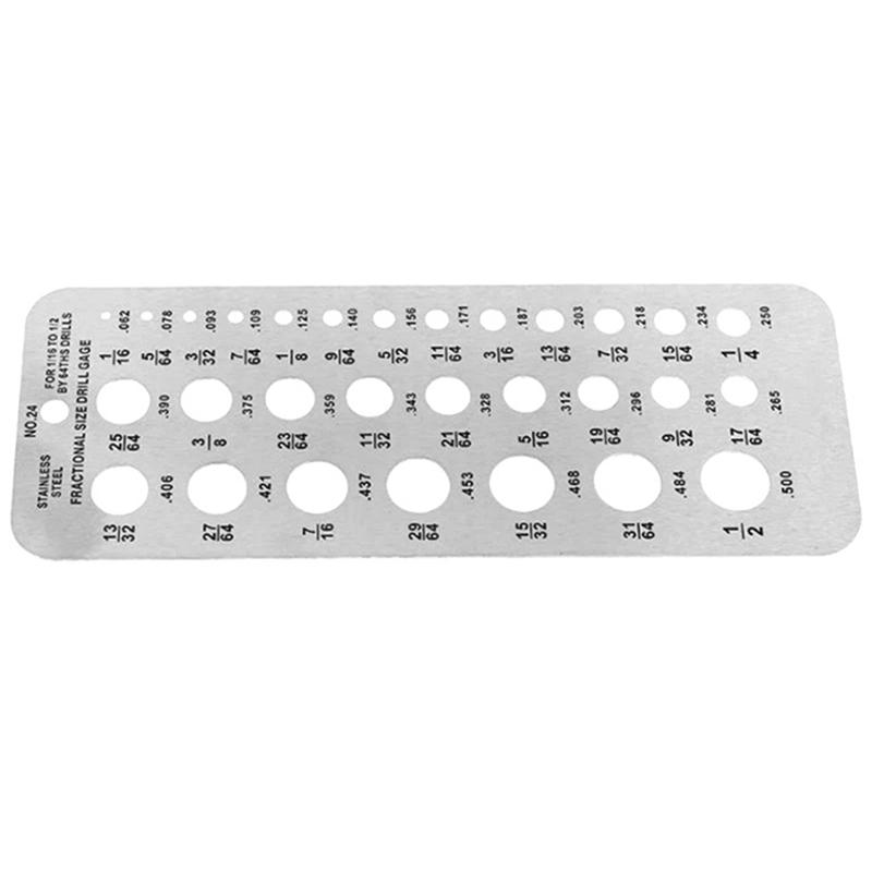 A96I-1 Pcs Stainless Steel Diameter Gauge Wire Thickness Measurer Tester Ruler DIY Drill Measurement Gauge Tool