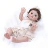 Cloveray 18-inch Cute Reborn Doll, Dressable Baby Doll with Big Round Eyes, Vinyl Doll, Toy, Birthday Present, Gift (Brown)