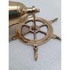 Antique Solid Brass Ship Wheel Bell Wall Mountable Hanging Ship Wheel Bell