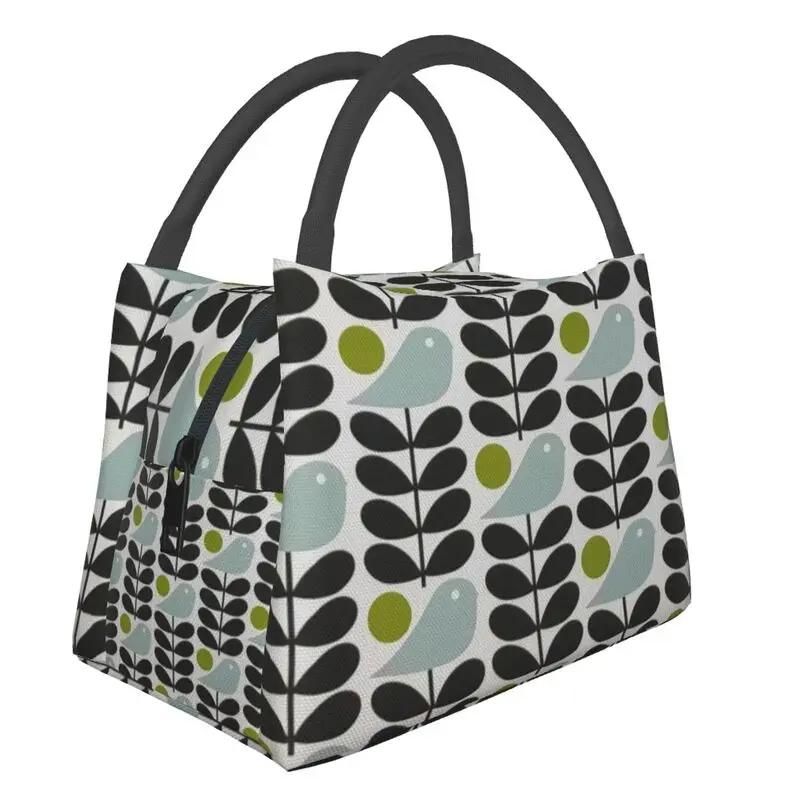 Orla Kiely Cat Insulated Lunch Tote Bag for Women Scandinavian Portable Cooler Thermal Food Lunch Box Office