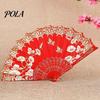 Pocket Fan Handheld Vintage Style Bright Color Exquisite Pattern Fine Workmanship Ultralight Collapsible Cloth Retro Chinese Folding Photography Prop