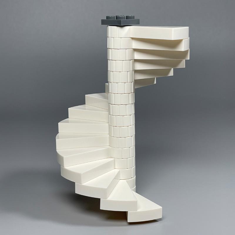 MOC Staircase Bricks 7x4x6 - 5pcs Straight Open Steps 30134 for Modular Building Blocks, DIY Construction Stairs Ladder for City