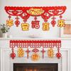 Decorative Chinese New Year Dragon Banners Felt Spring Festival Banner Door Curtain  Shopping Mall