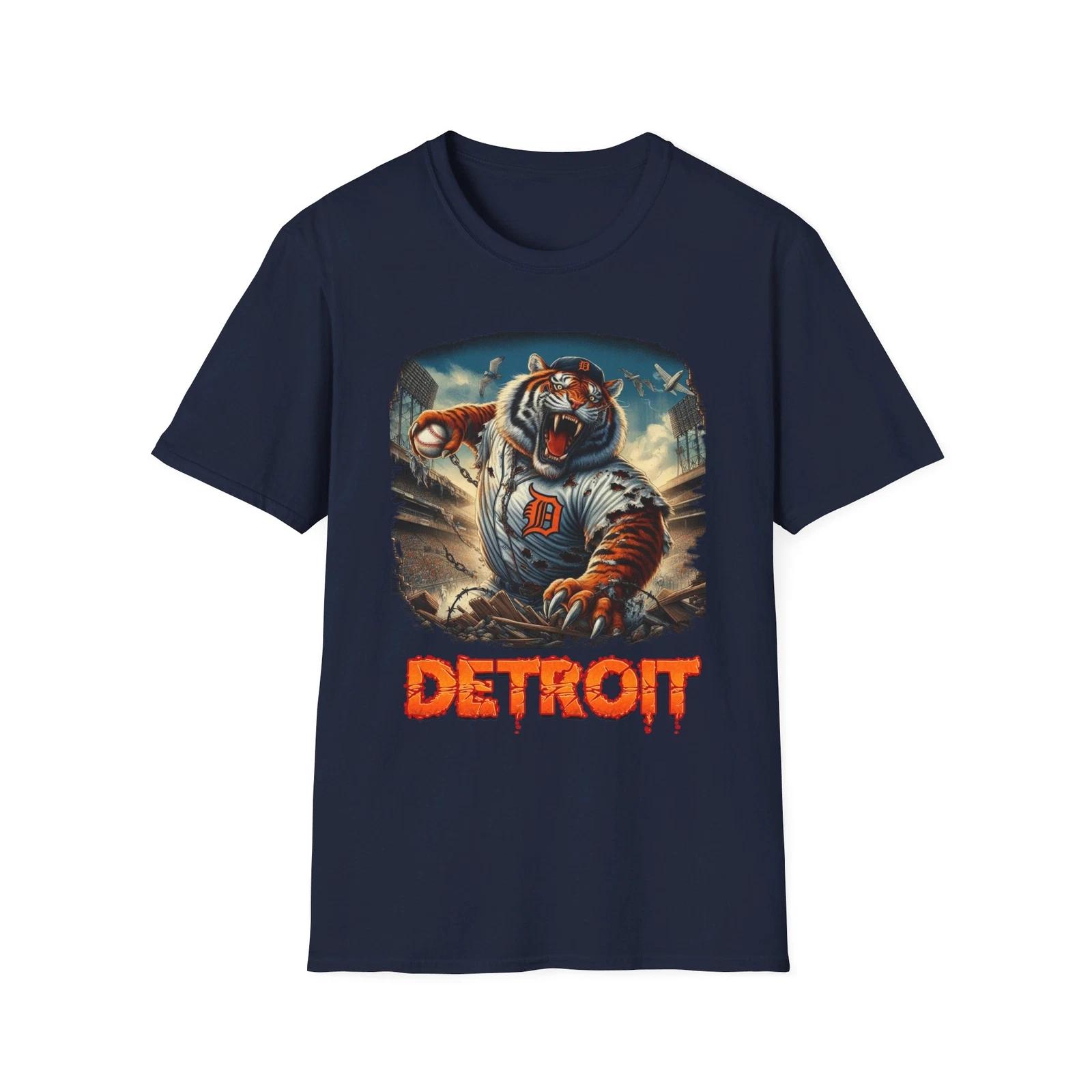 Men s and Women s T-shirts Detroit Tigers Horror Mashup T-Shirt XXXL
