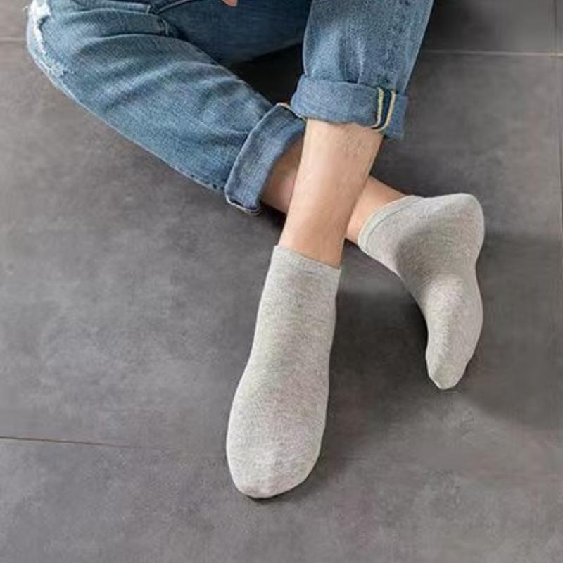 5 Paires Chaussettes Cheville Femme Blanc Noir Chaussettes Femme Respirantes Chaussettes de Sport Couleur Unie Socquettes Chaussettes Confortables en Polyester