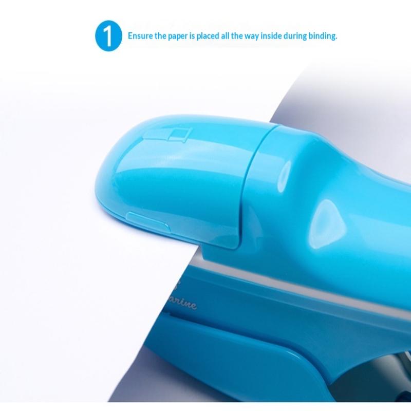 Heftgerät ohne Klammern für den Schreibtisch, zum Fixieren von bis zu 8 Blättern, für Zuhause, Schule, Büro, Schreibtisch-Heftgerät, Ticket-Papier und Dokumentenbindung