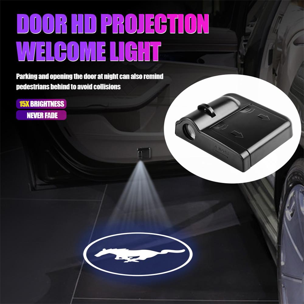 

1pc Led Car Door Welcome Light HD Projector Ghost Shadow Lamp For Ford ST Line Focus Mondeo Fiesta Kuga mustang mk7 MK2 luces