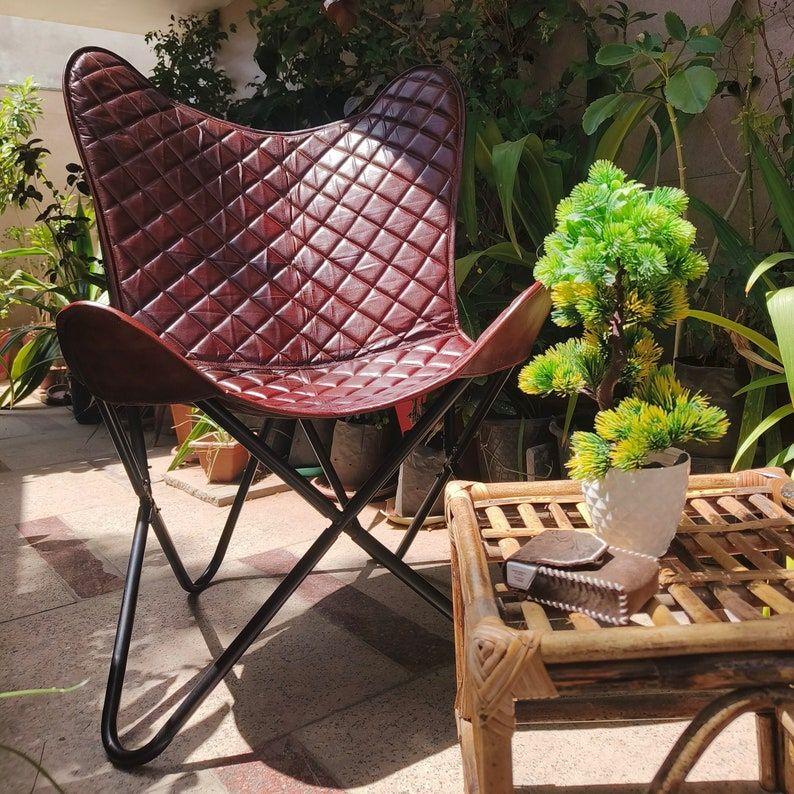 leather Butterfly Chair, Leather BKF, living room luxury chair, Relaxing Chair, ascent chair, retirement gift idea, groomsmen gift idea