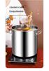Large Capacity Stainless Steel Induction Soup Pot with Lid