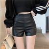 Women's Sexy Mini PU Leather Shorts Slimming Invisible Zipper Pants Y2K Versatile Street Style Hot Pants Mini Shorts Versatile Slim Fit Hot Pants