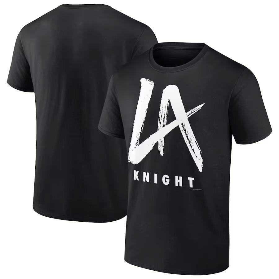 Men's Black LA Knight Big Logo T-Shirt Summer Short Sleeve Women Tee Shirts 2025 New Fashion Sports Children Clothes Tops