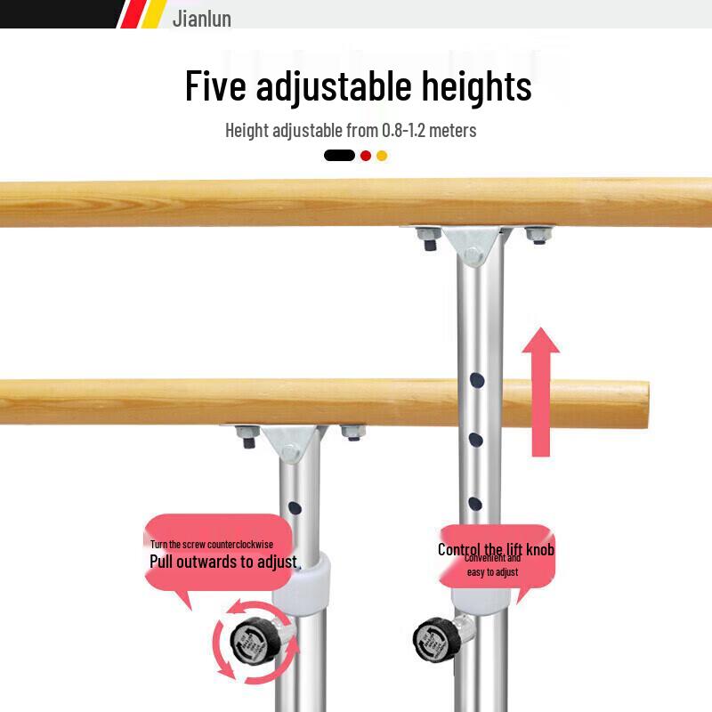 JEEANLEAN 2.5M Stainless Steel Dance Barre 42