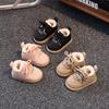 Unisex Baby Fleece-Lined Boots for 0-2 Years Warm Lace-Up Ankle Boots with Soft Soles for First Walkers