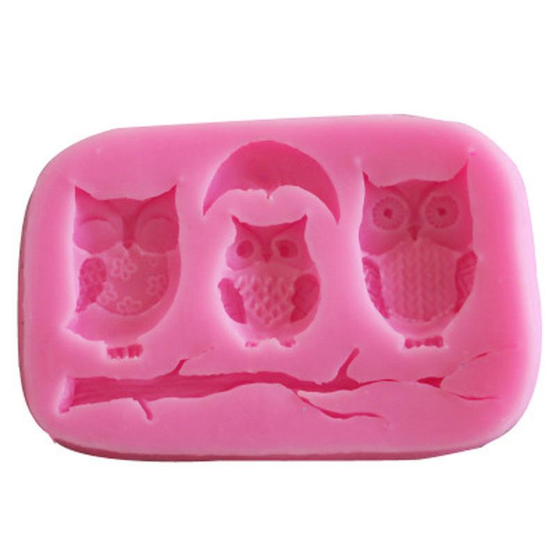3D Owl  Shape Cake Mold Animals Fondant Chocolate Baking Tools Kitchen Accessories Moon Mold for Cupcake Decorating