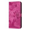 Butterfly Cat Embossed Leather Flip Case for Apple iPhone Pro Max SE3 - Card Holder for Women