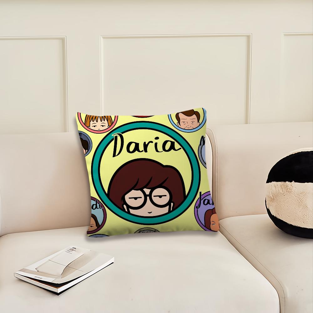 

Cartoon D-Daria Fashion cushion cover Living Room Headboard Office Cushion Bedroom Cushion Sofa Nap Time Pillow Case 22x22Inch
