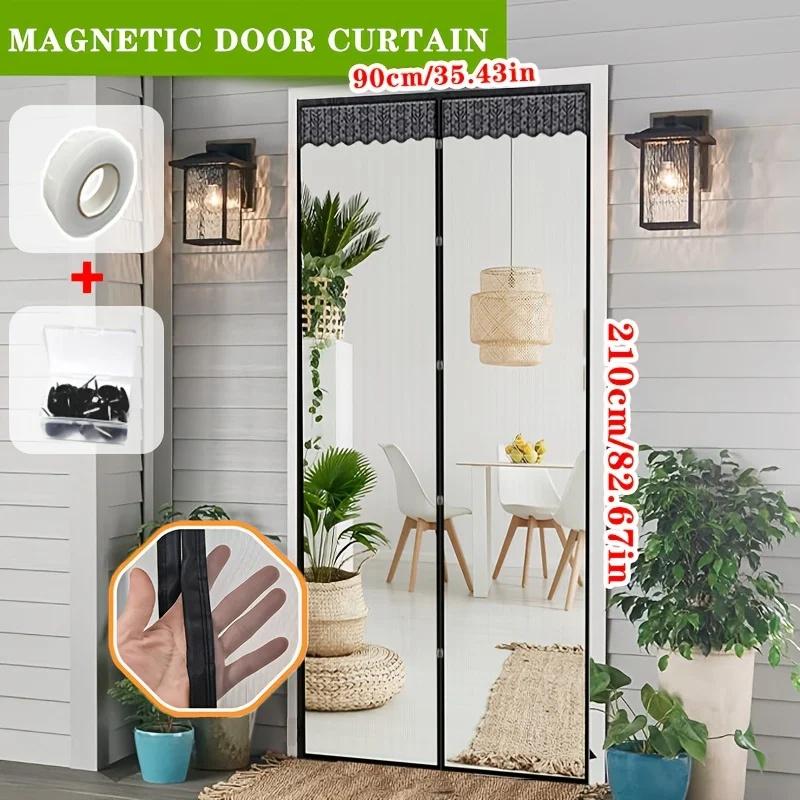 Summe Anti Mosquito Door Curtain Summer Mosquito Net Mosquito Proof Magnetic Door Curtain for Living Room Bedroom Kitchen