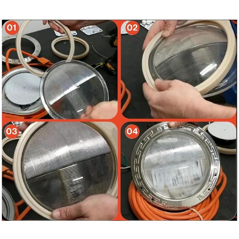 1/2 Pack Synthetic Gasket Set Pool Underwater Light Sealing Rings for Spa and Pool Lights Watertight Seal Protection