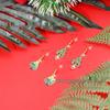 Alloy Enamel Christmas Tree Pendant Earrings - Sweet, Exquisite, Romantic Holiday Dangle Accessories