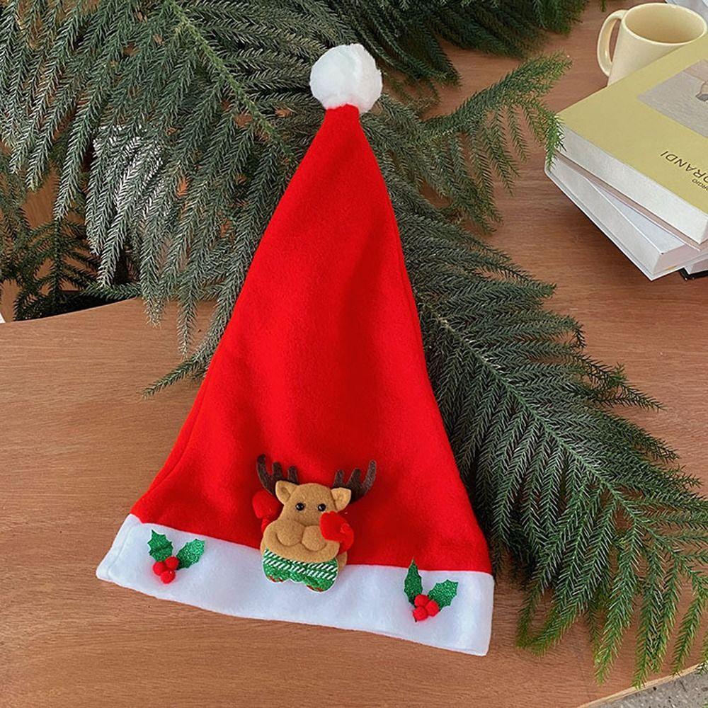 Antler Christmas Accessory Santa Claus Stripe Girl Hat Cotton Hat Christmas Hat New Year Cap