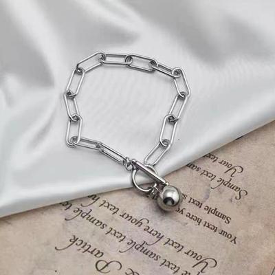 Japanese and Korean Hip-hop Tide Brand Ing Personality Men and Women Couple Fashion New Titanium Steel Bracelet Jewelry