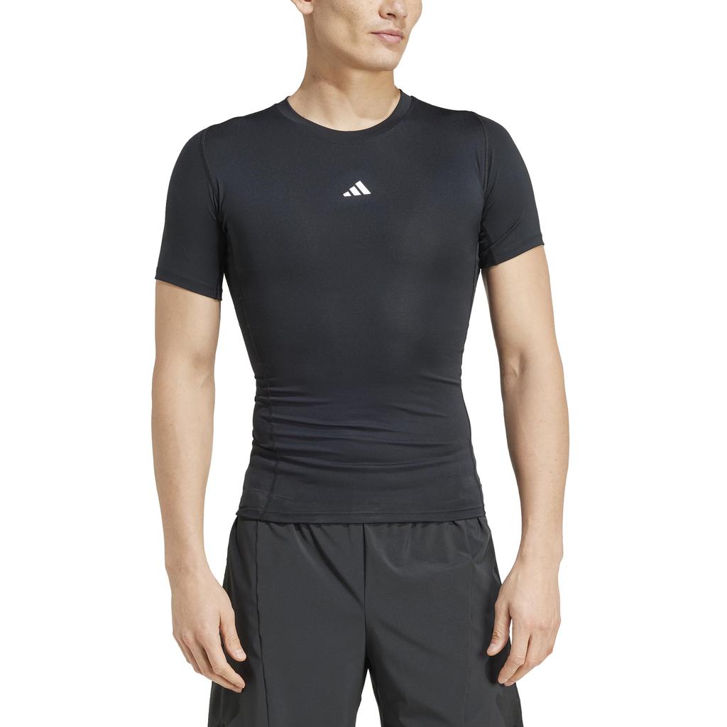 Adidas TechFit Compression Training Short Sleeve Black T-Shirt, Men's KVF01, (JE6698)