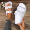 Summer Women's Thick Soled Slippers Outdoor Beach Sandals EVA Platform Flip Flops for House Slides Buckle Soft Thick Sole Sandals