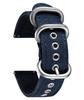 Watch Band Canvas Watch Strap Quick Release Fabric Watch Strap Double Fabric Replacement Strap Highly Breathable Adjustable Unisex 24mm Dark Buckle
