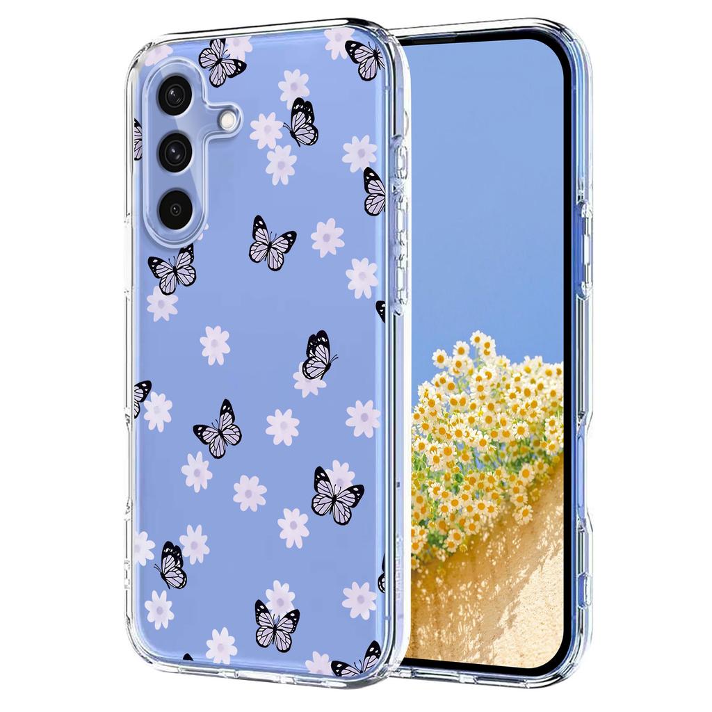 Für Samsung Galaxy A37 5G Hülle Schmetterling Blumenmuster Druck TPU Handy Rückseite