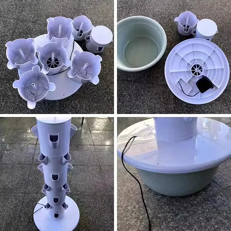 Hydroponic Growing System Indoor Outdoor Home Grow Herb Vertical Garden Tower Vegetable Planter Pot Kit DIY