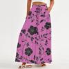 Women's Loose Casual Pants Bohemian Floral Print High Waistband Bag Flowing Pants