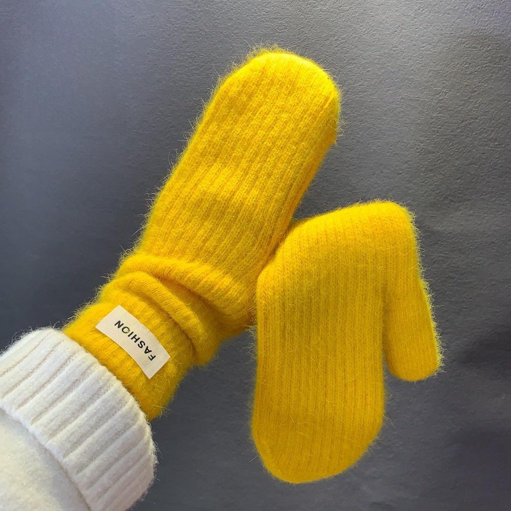 Thick Thermal Winter Warm Mittens Plush Material Plush Soft Gloves Warm Thermal Gloves Cycling