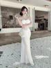 Women's Sexy Long Dress for Nightclub or Formal Wear - New Style Sauna Technician Work Clothes