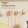 Suction Cup Hook, No-Drill Wall-Mounted Plug Fixer, Strong Load-Bearing for Kitchen