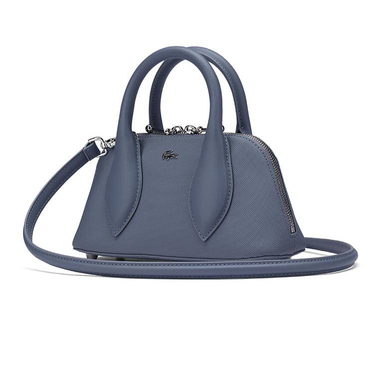 Lacoste Fashion Versatile Zipper Closure PVC Shoulder Crossbody Handbag Small Women handbags Blue NF4763DZ-N77